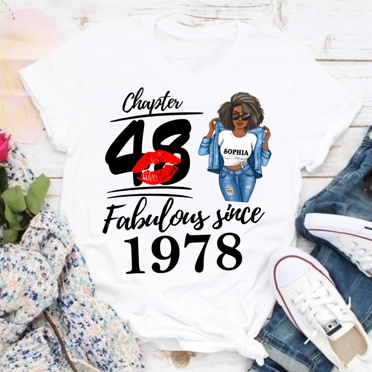 48th Birthday Shirts, Custom Birthday Shirts, Turning 48 Shirt, Gifts For Women Turning 48, 48 And Fabulous Shirt, 1978 Shirt, 48th Birthday Shirts For Her, It's My 48 Birthday