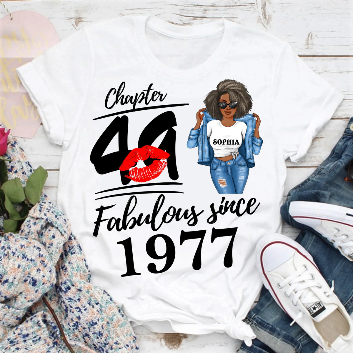 49th Birthday Shirts, Custom Birthday Shirts, Turning 49 Shirt, Gifts For Women Turning 49, 49 And Fabulous Shirt, 1977 Shirt, 49th Birthday Shirts For Her, It's My 49 Birthday