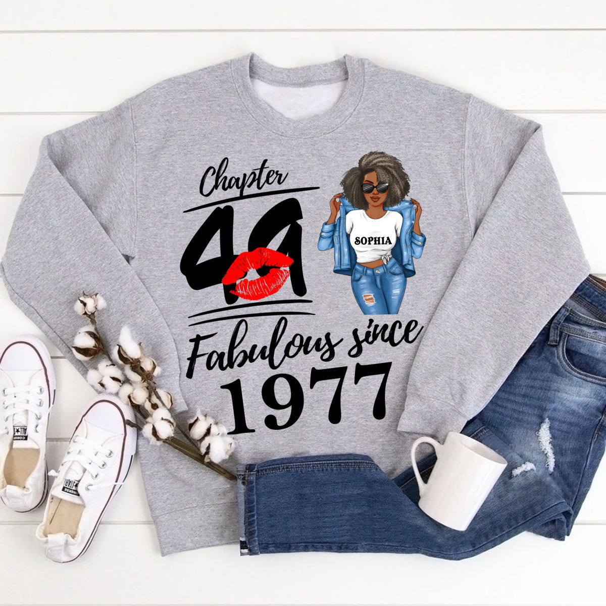 49th Birthday Shirts, Custom Birthday Shirts, Turning 49 Shirt, Gifts For Women Turning 49, 49 And Fabulous Shirt, 1977 Shirt, 49th Birthday Shirts For Her, It's My 49 Birthday