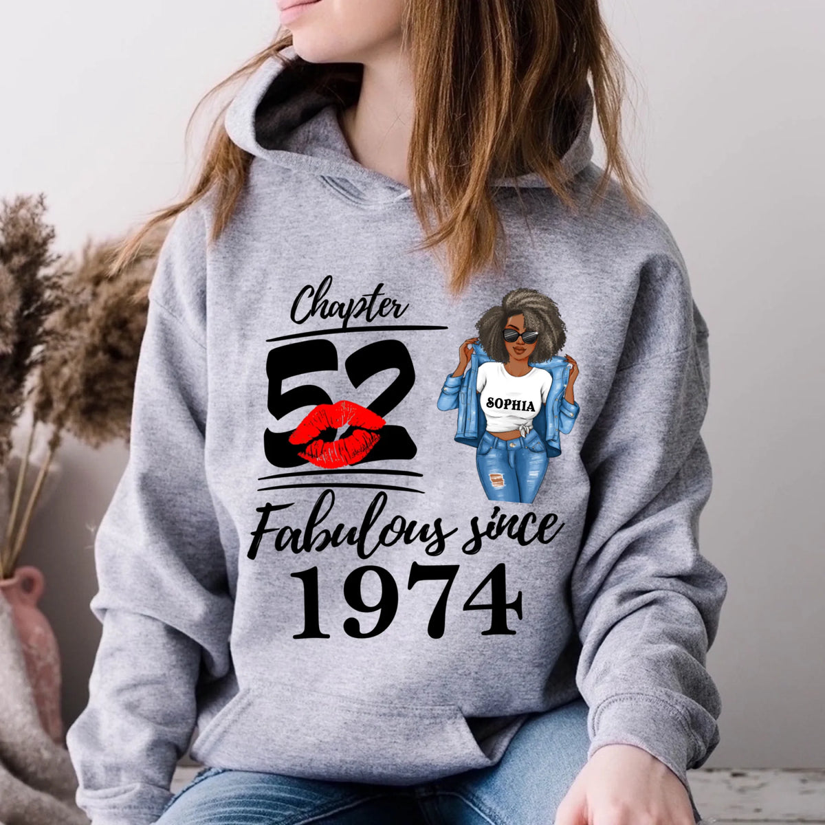 Chapter 52, Fabulous Since 1974 52nd Birthday Unique T Shirt For Woman, Custom Birthday Shirt, Her Gifts For 52 Years Old , Turning 52 Birthday Cotton Shirt