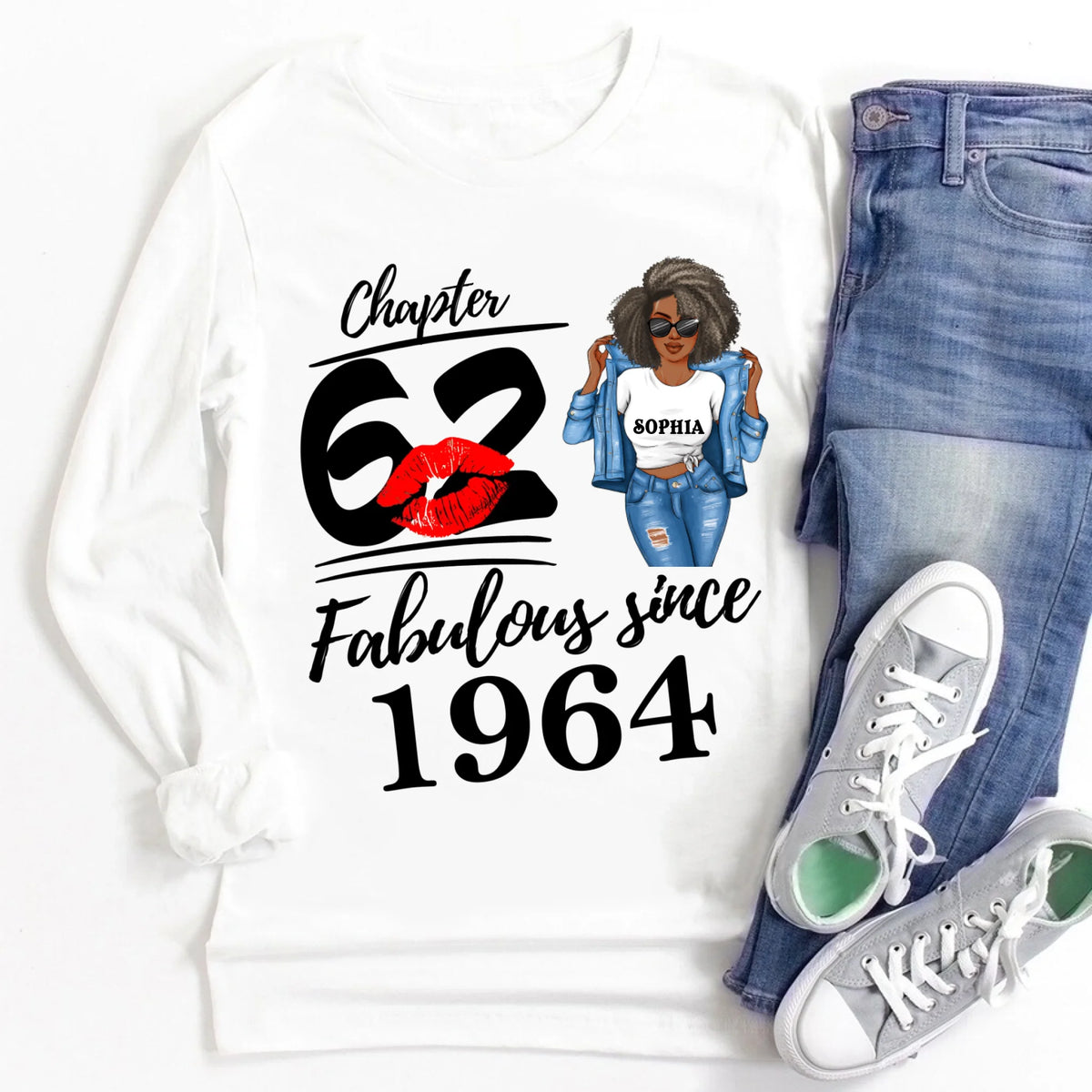 Chapter 62, Fabulous Since 1964 62nd Birthday Unique T Shirt For Woman, Custom Birthday Shirt, Her Gifts For 62 Years Old , Turning 62 Birthday Cotton Shirt