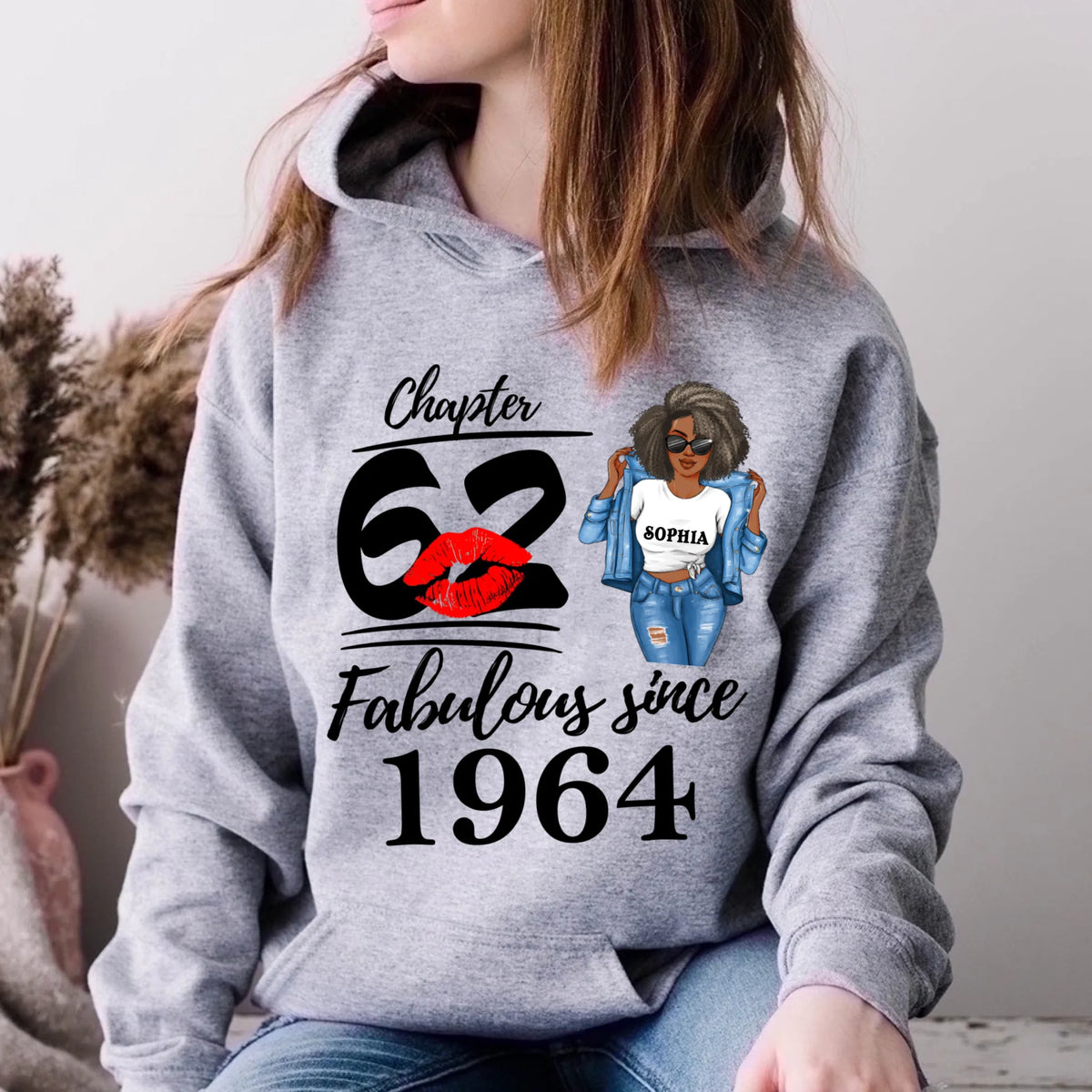 Chapter 62, Fabulous Since 1964 62nd Birthday Unique T Shirt For Woman, Custom Birthday Shirt, Her Gifts For 62 Years Old , Turning 62 Birthday Cotton Shirt