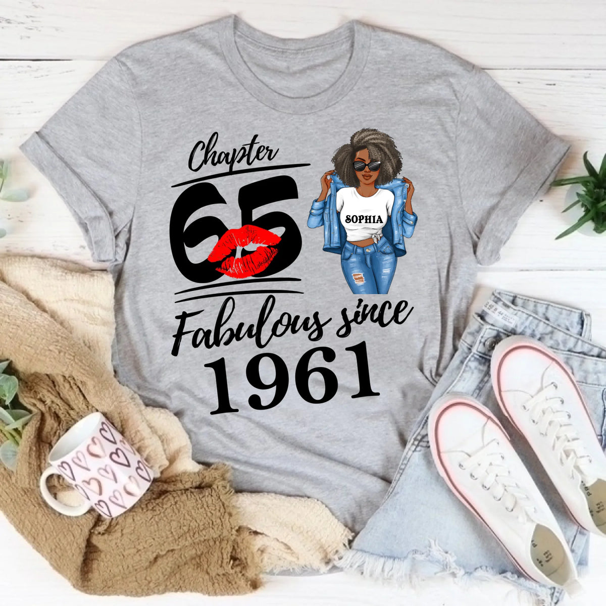 65th Birthday Shirts, Custom Birthday Shirts, Turning 65 Shirt For Women, Turning 65 And Fabulous Shirt, 1961 Shirt, Best Gifts For Women Turning 65