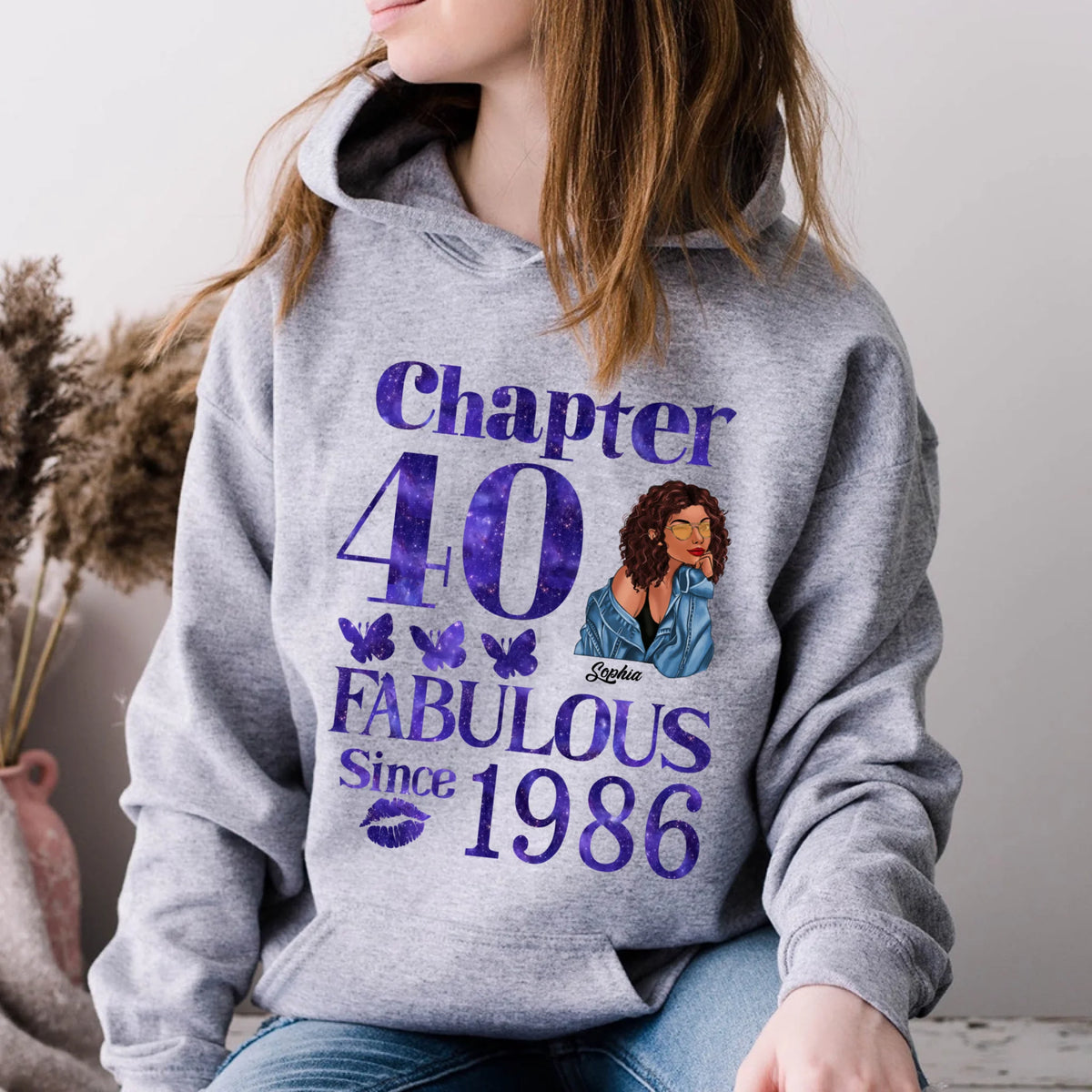 Chapter 40, Fabulous Since 1986 40th Birthday Unique T Shirt For Woman, Custom Birthday Shirt, Her Gifts For 40 Years Old , Turning 40 Birthday Cotton Shirt
