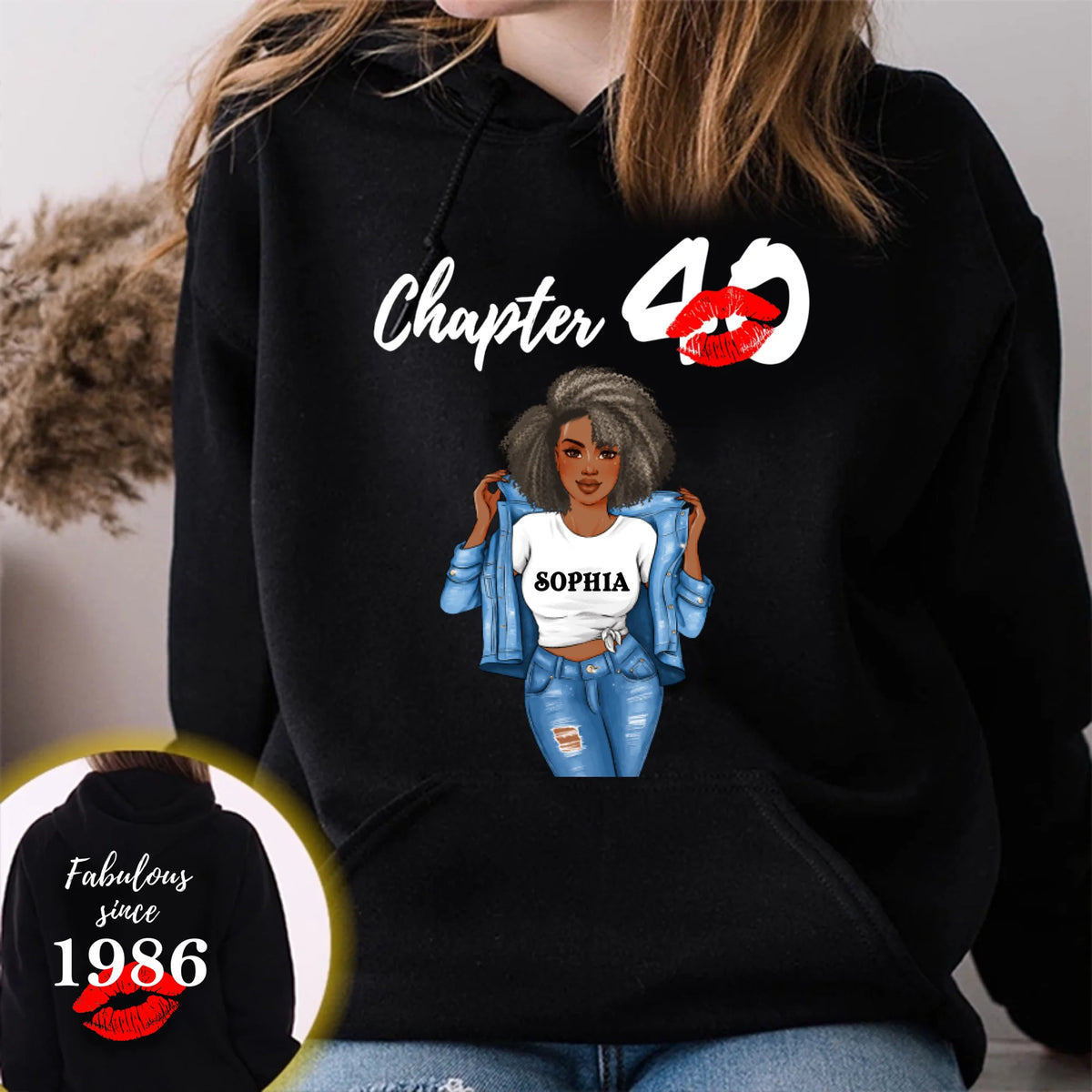Personalized Birthday T Shirt, Chapter 40, Fabulous Since 1986 40th Birthday Unique T Shirt For Woman, Her Gifts For 40 Years Old, Turning 40 Birthday Cotton Shirt