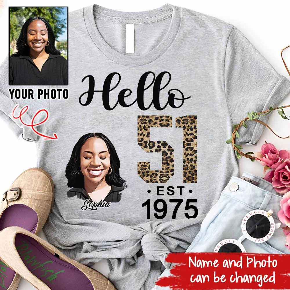 51st Birthday Shirts, Custom Birthday Shirts, Turning 51 Shirt, Gifts For Women Turning 51, 51 And Fabulous Shirt, 1975 Shirt, 51st Birthday Shirts For Her