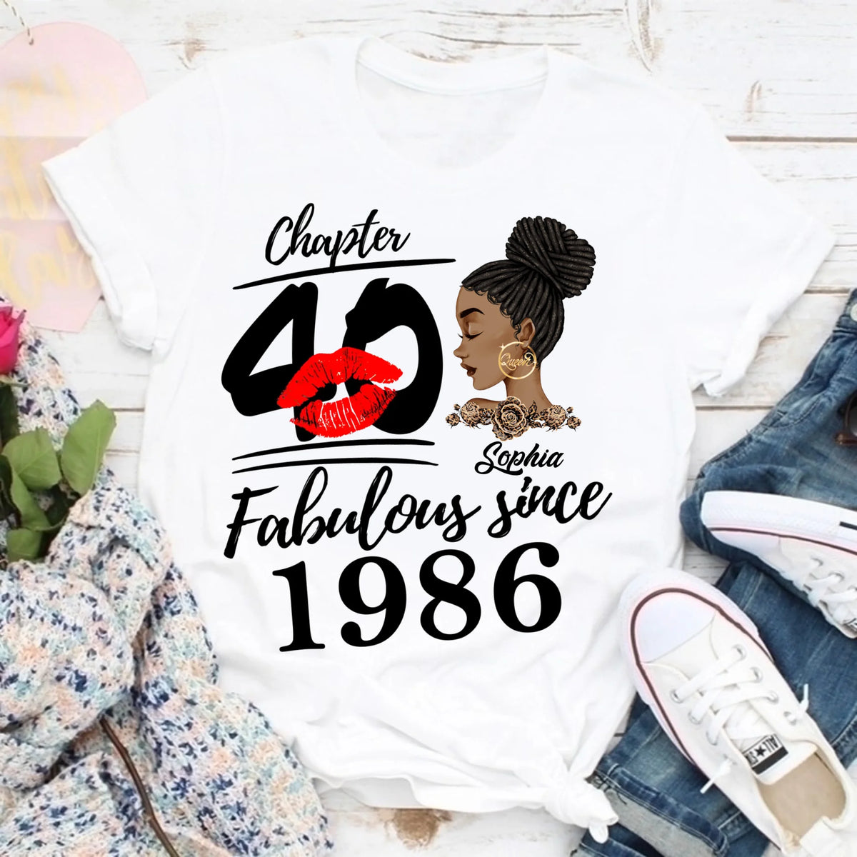 40th Birthday Shirts, Custom Birthday Shirts, Turning 40 Shirt, Gifts For Women Turning 40, 40 And Fabulous Shirt, 1986 Shirt, 40th Birthday Shirts For Her
