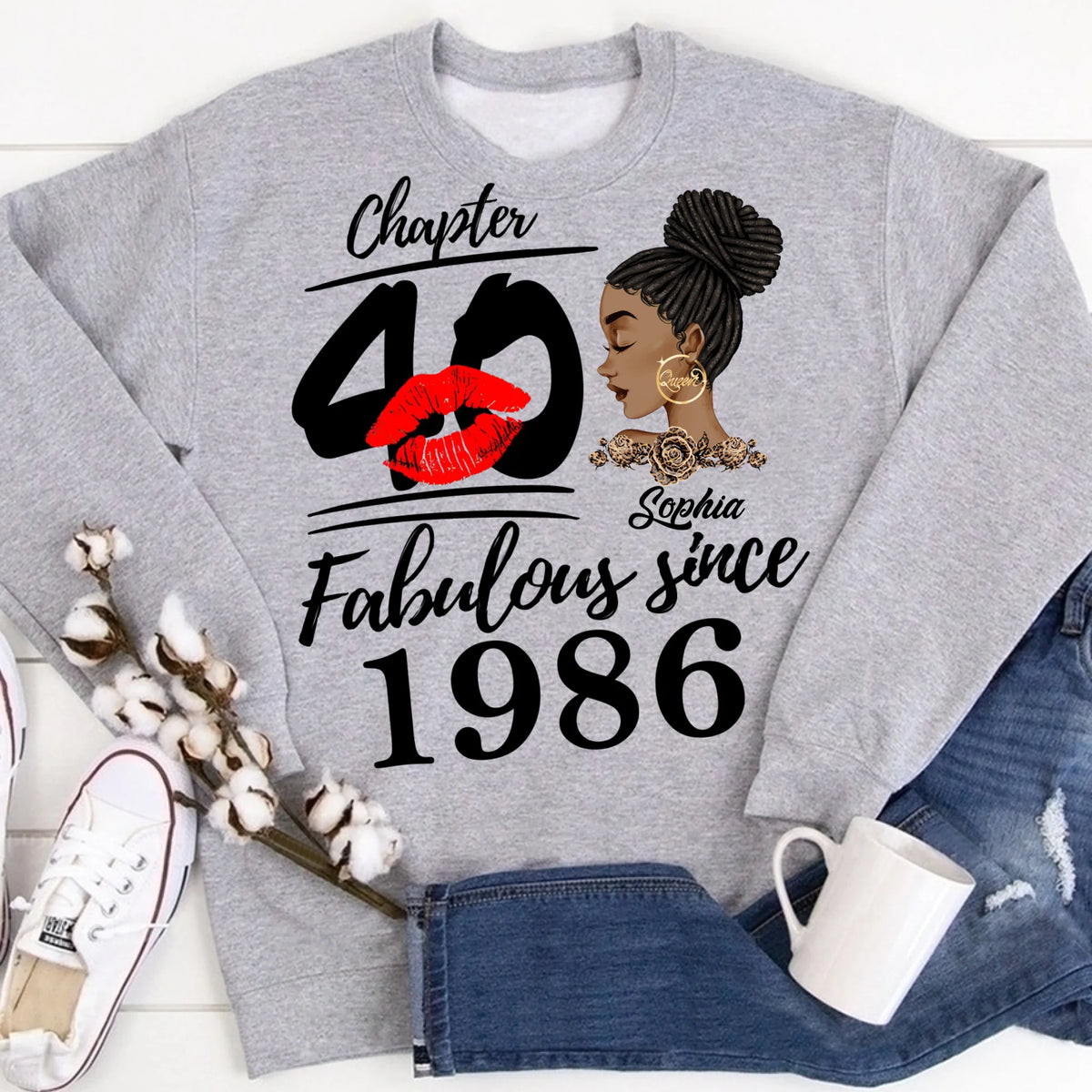 40th Birthday Shirts, Custom Birthday Shirts, Turning 40 Shirt, Gifts For Women Turning 40, 40 And Fabulous Shirt, 1986 Shirt, 40th Birthday Shirts For Her