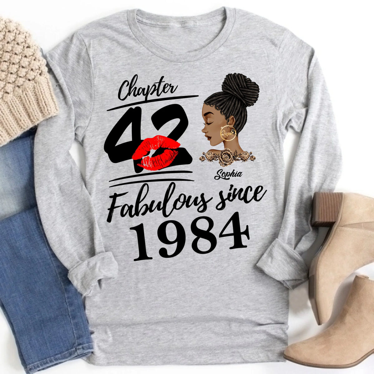 42nd Birthday Shirts, Custom Birthday Shirts, Turning 42 Shirt, Gifts For Women Turning 42, 42 And Fabulous Shirt, 1984 Shirt, 42nd Birthday Shirts For Her