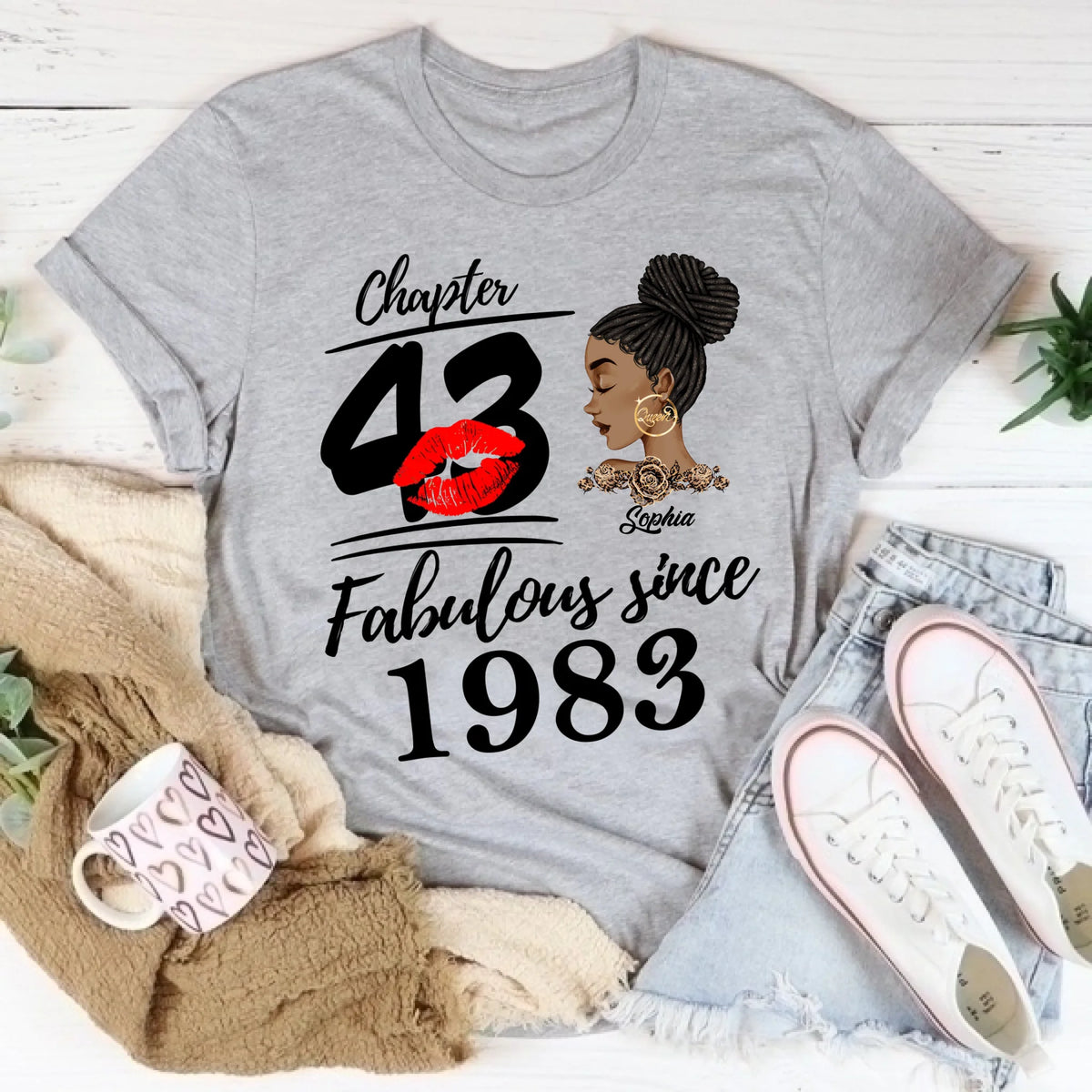 43rd Birthday Shirts, Custom Birthday Shirts, Turning 43 Shirt, Gifts For Women Turning 43, 43 And Fabulous Shirt, 1983 Shirt, 43rd Birthday Shirts For Her, It's My 43 Birthday
