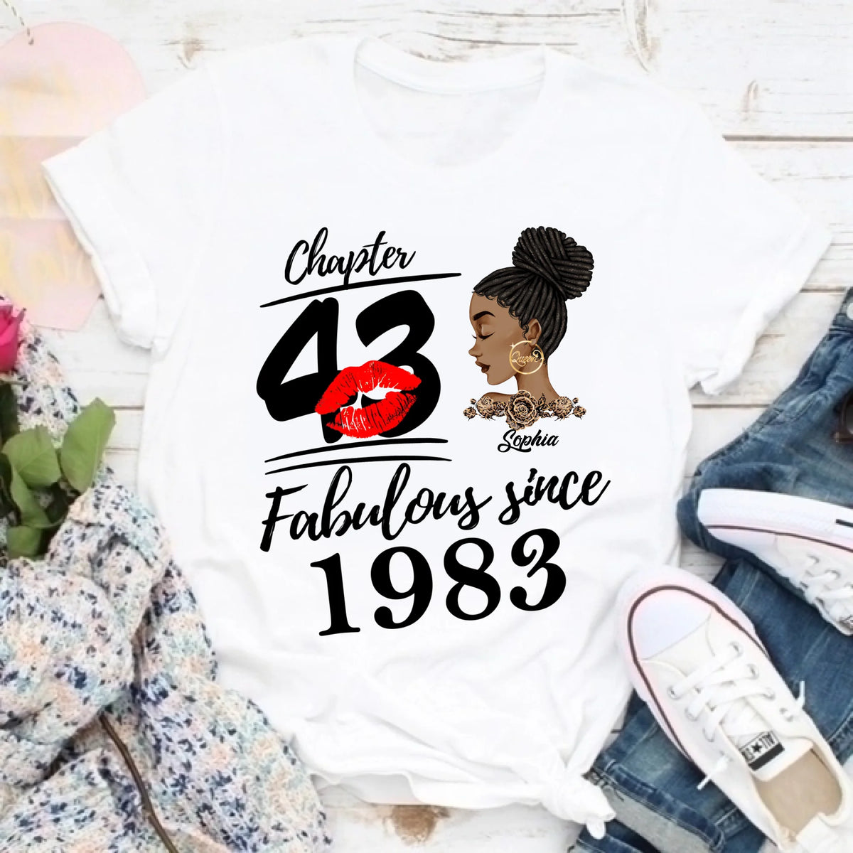 43rd Birthday Shirts, Custom Birthday Shirts, Turning 43 Shirt, Gifts For Women Turning 43, 43 And Fabulous Shirt, 1983 Shirt, 43rd Birthday Shirts For Her, It's My 43 Birthday