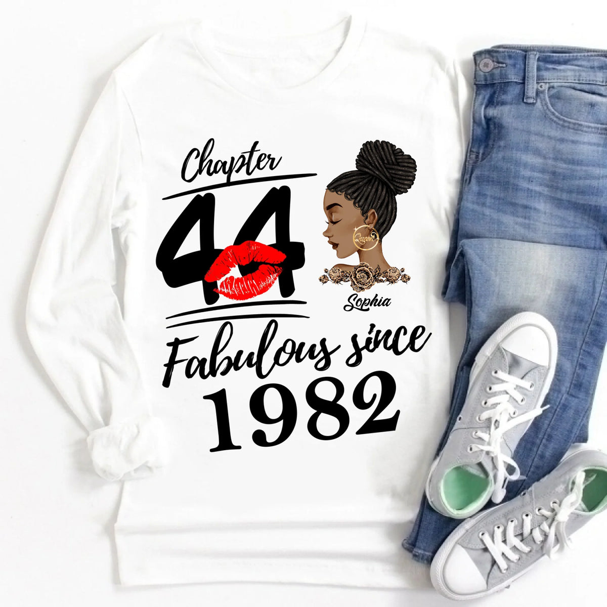 44th Birthday Shirts, Custom Birthday Shirts, Turning 44 Shirt, Gifts For Women Turning 44, 44 And Fabulous Shirt, 1982 Shirt, 44th Birthday Shirts For Her, It's My 44 Birthday