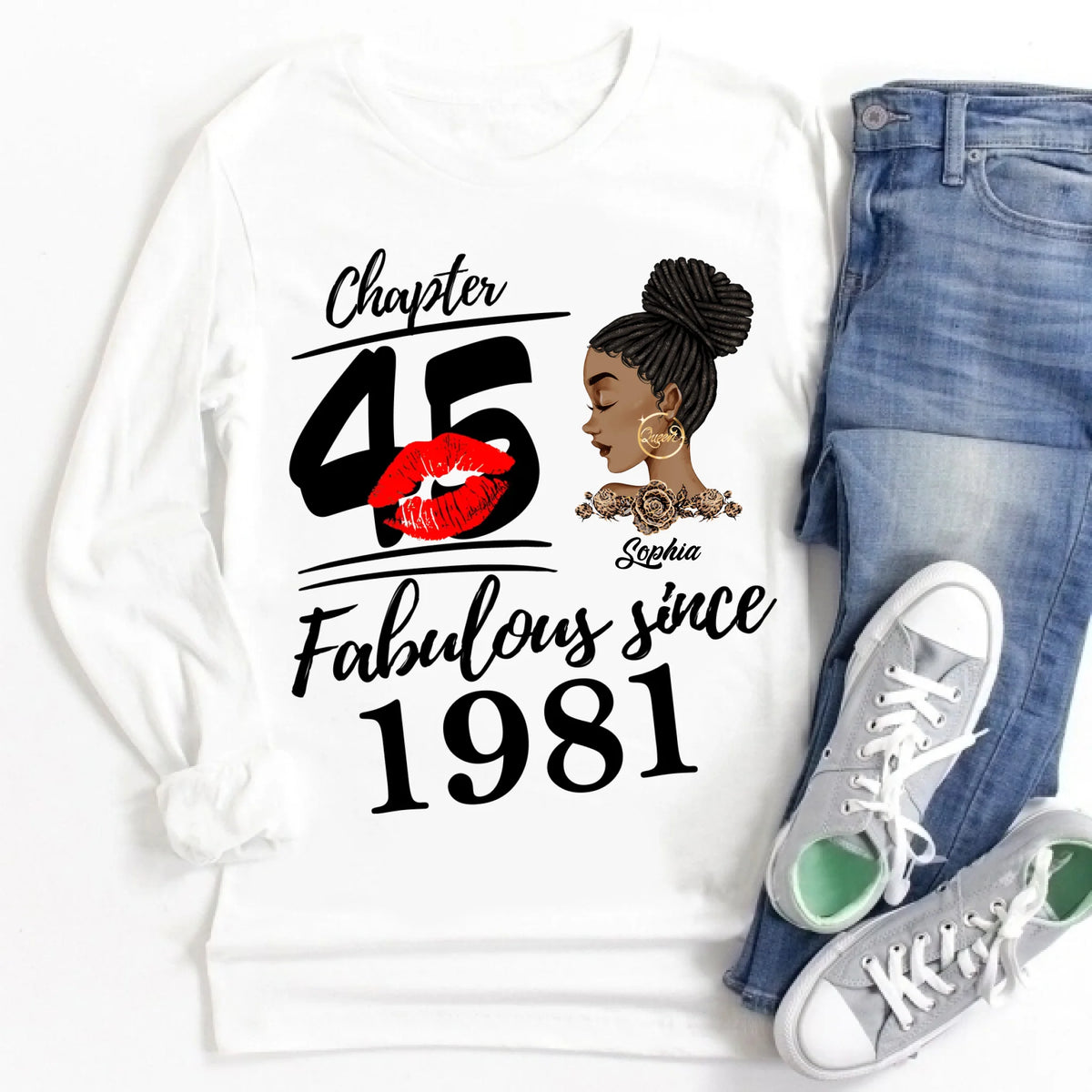 45th Birthday Shirts, Custom Birthday Shirts, Turning 45 Shirt, Gifts For Women Turning 45, 45 And Fabulous Shirt, 1981 Shirt, 45th Birthday Shirts For Her, It's My 45 Birthday