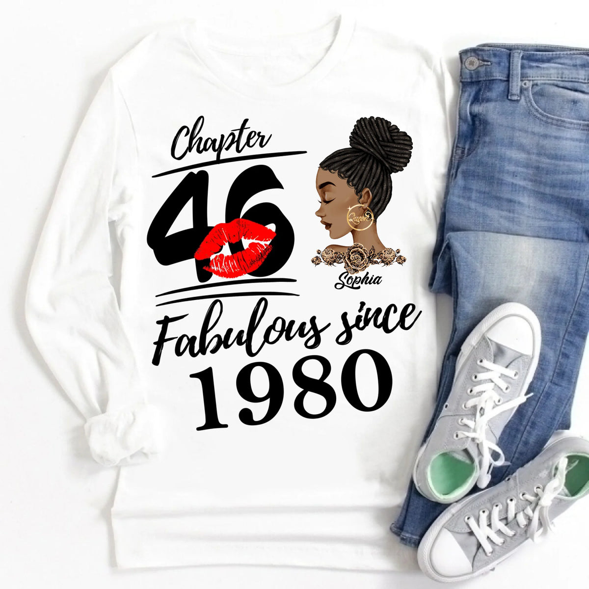 46th Birthday Shirts, Custom Birthday Shirts, Turning 46 Shirt, Gifts For Women Turning 46, 46 And Fabulous Shirt, 1980 Shirt, 46th Birthday Shirts For Her