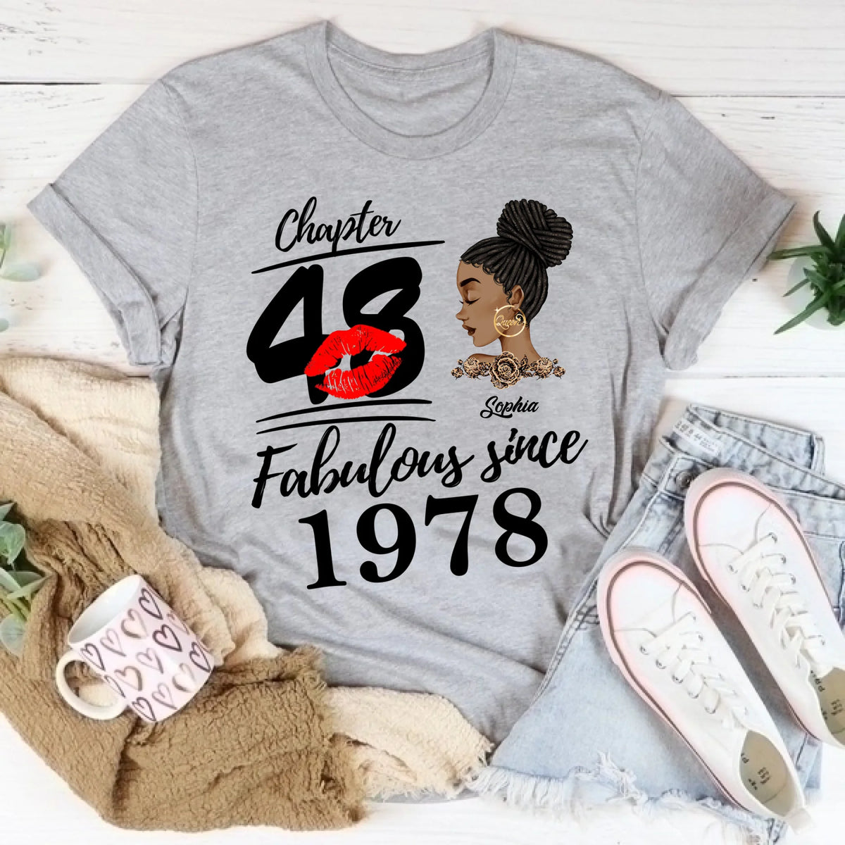 48th Birthday Shirts, Custom Birthday Shirts, Turning 48 Shirt, Gifts For Women Turning 48, 48 And Fabulous Shirt, 1978 Shirt, 47th Birthday Shirts For Her, It's My 48 Birthday