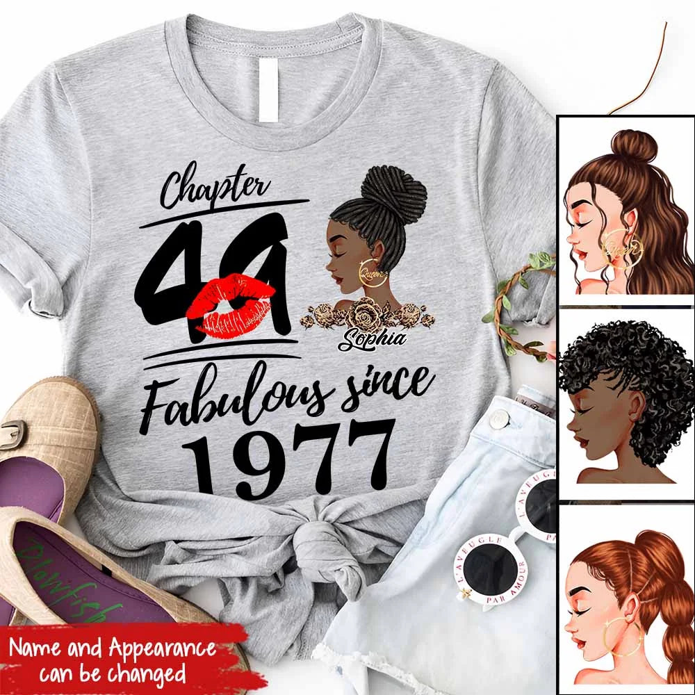 49th Birthday Shirts, Custom Birthday Shirts, Turning 49 Shirt, Gifts For Women Turning 49, 49 And Fabulous Shirt, 1977 Shirt, 49th Birthday Shirts For Her, It's My 49 Birthday