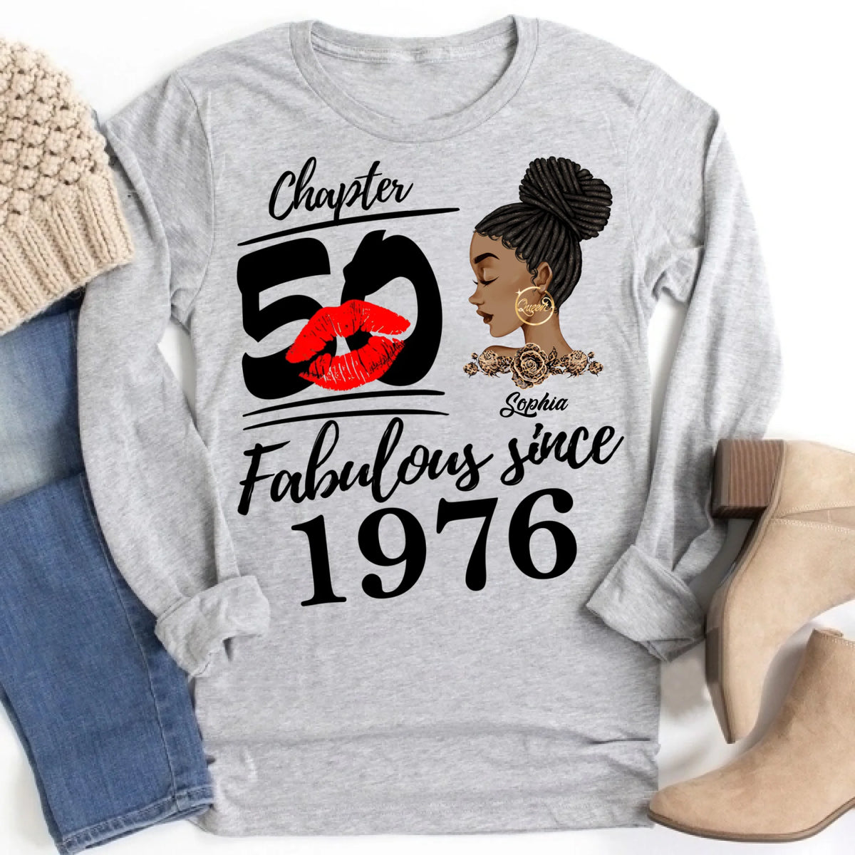 50th Birthday Shirts, Custom Birthday Shirts, Turning 50 Shirt, Gifts For Women Turning 50, 50 And Fabulous Shirt, 1976 Shirt, 50th Birthday Shirts For Her