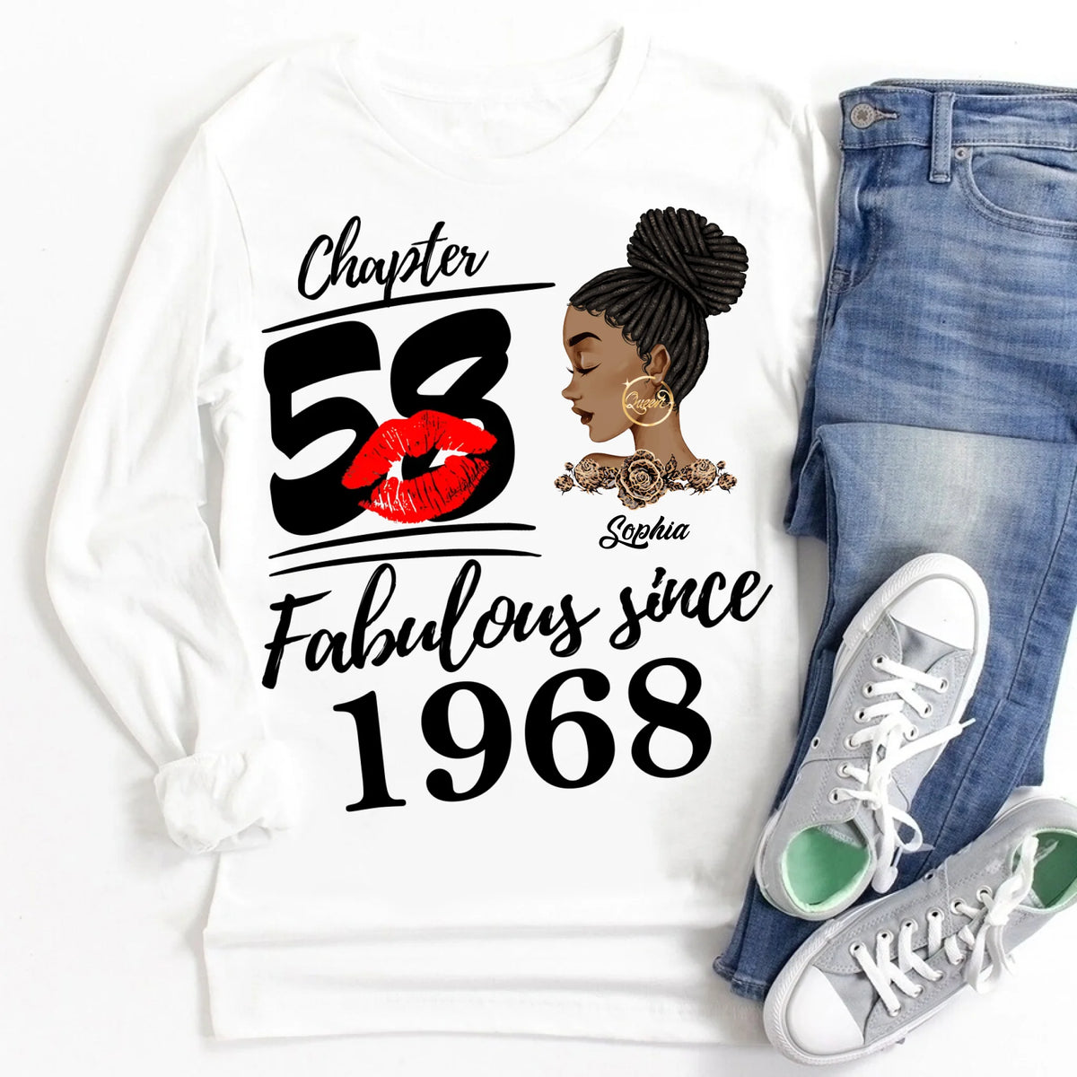 Custom Birthday Shirts, Chapter 58, Fabulous Since 1968 58th Birthday Unique T Shirt For Woman, Her Gifts For 58 Years Old, Turning 58 Birthday Cotton Shirt