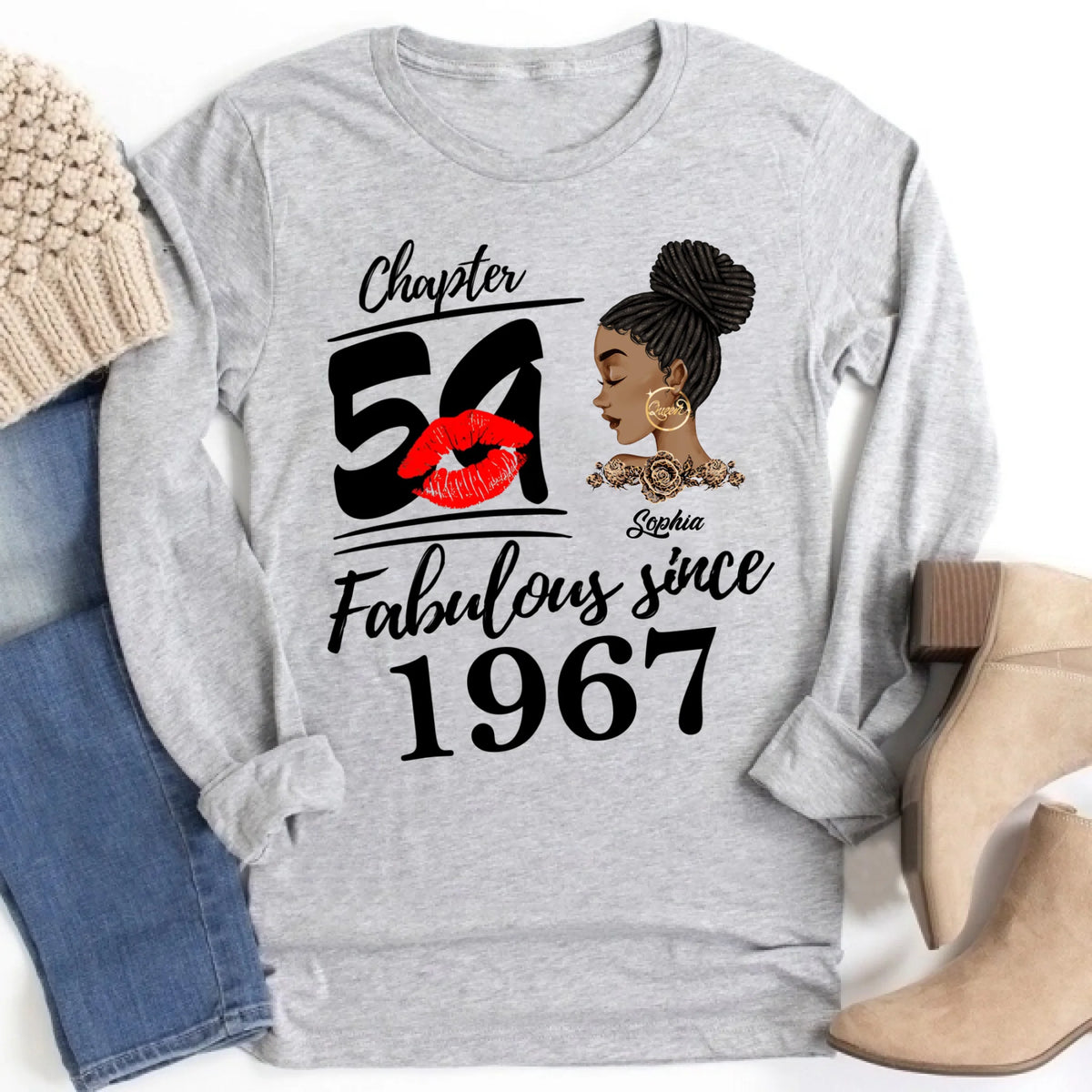 Custom Birthday Shirts, Chapter 59, Fabulous Since 1967 59th Birthday Unique T Shirt For Woman, Her Gifts For 59 Years Old, Turning 59 Birthday Cotton Shirt