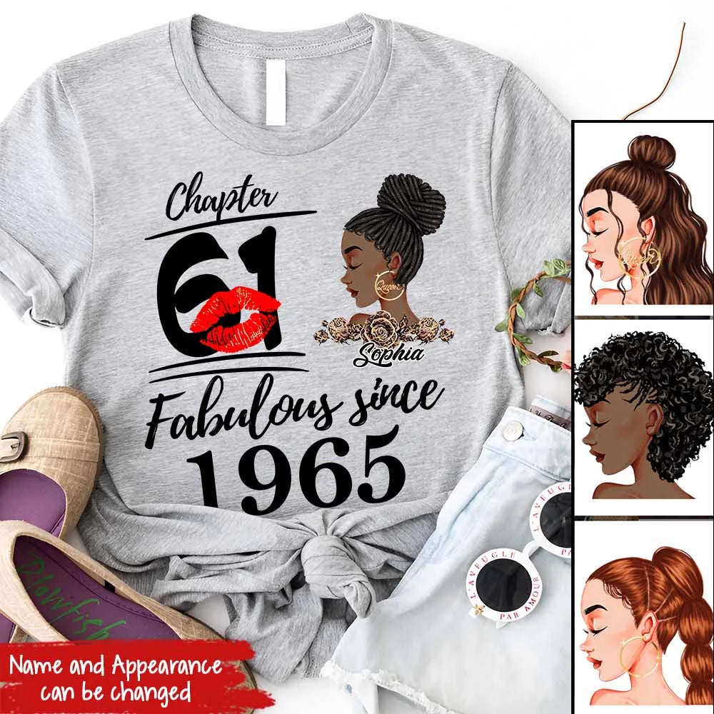 61st Birthday Shirts, Custom Birthday Shirts, Turning 61 Shirt For Women, Turning 61 And Fabulous Shirt, 1965 Shirt, Best Gifts For Women Turning 61