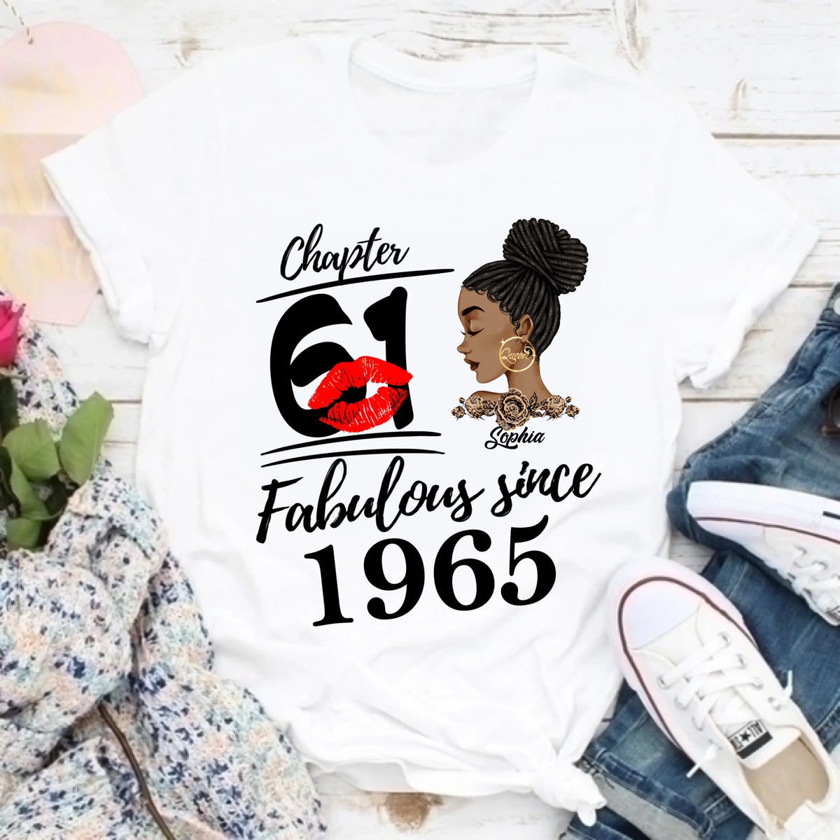 61st Birthday Shirts, Custom Birthday Shirts, Turning 61 Shirt For Women, Turning 61 And Fabulous Shirt, 1965 Shirt, Best Gifts For Women Turning 61