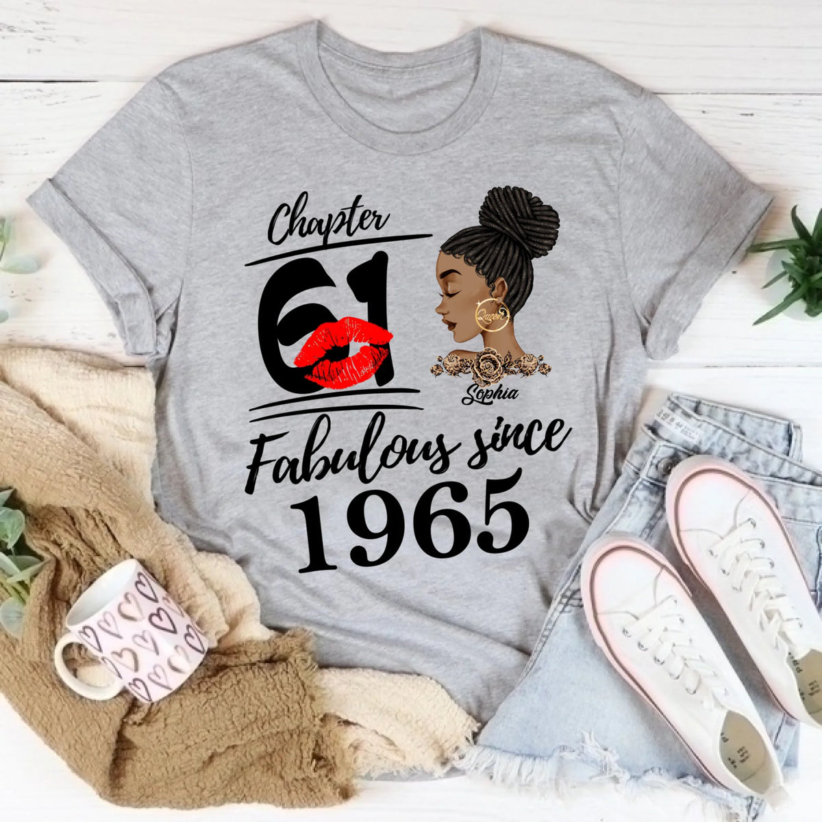 61st Birthday Shirts, Custom Birthday Shirts, Turning 61 Shirt For Women, Turning 61 And Fabulous Shirt, 1965 Shirt, Best Gifts For Women Turning 61