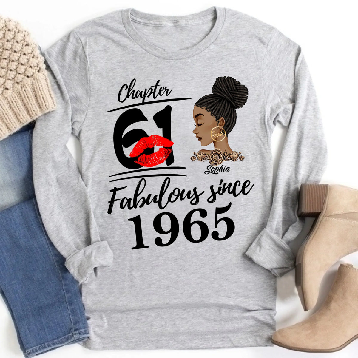 61st Birthday Shirts, Custom Birthday Shirts, Turning 61 Shirt For Women, Turning 61 And Fabulous Shirt, 1965 Shirt, Best Gifts For Women Turning 61
