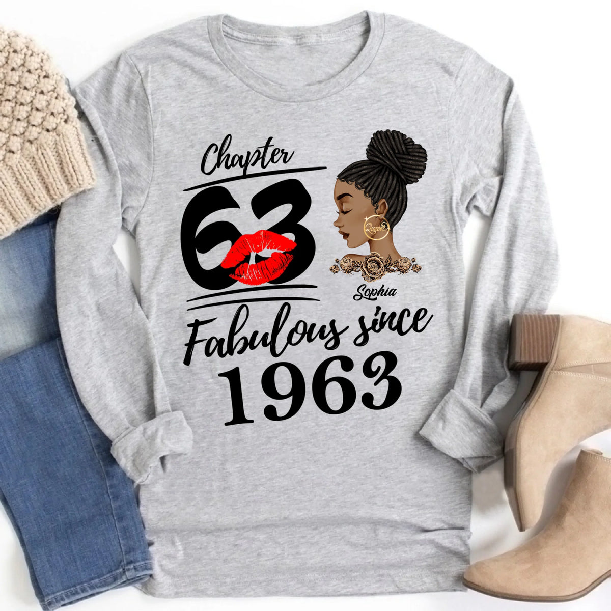 63rd Birthday Shirts, Custom Birthday Shirts, Turning 63 Shirt For Women, Turning 63 And Fabulous Shirt, 1963 Shirt, Best Gifts For Women Turning 63