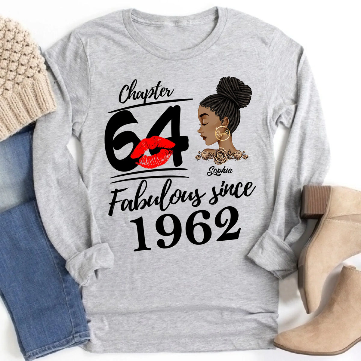 64th Birthday Shirts, Custom Birthday Shirts, Turning 64 Shirt For Women, Turning 64 And Fabulous Shirt, 1962 Shirt, Best Gifts For Women Turning 64