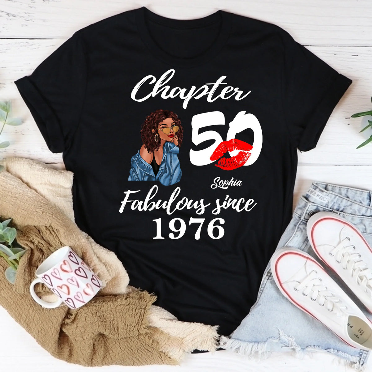 50th Birthday Shirts, Custom Birthday Shirts, Turning 50 Shirt, Gifts For Women Turning 50, 50 And Fabulous Shirt, 1976 Shirt, 50th Birthday Shirts For Her