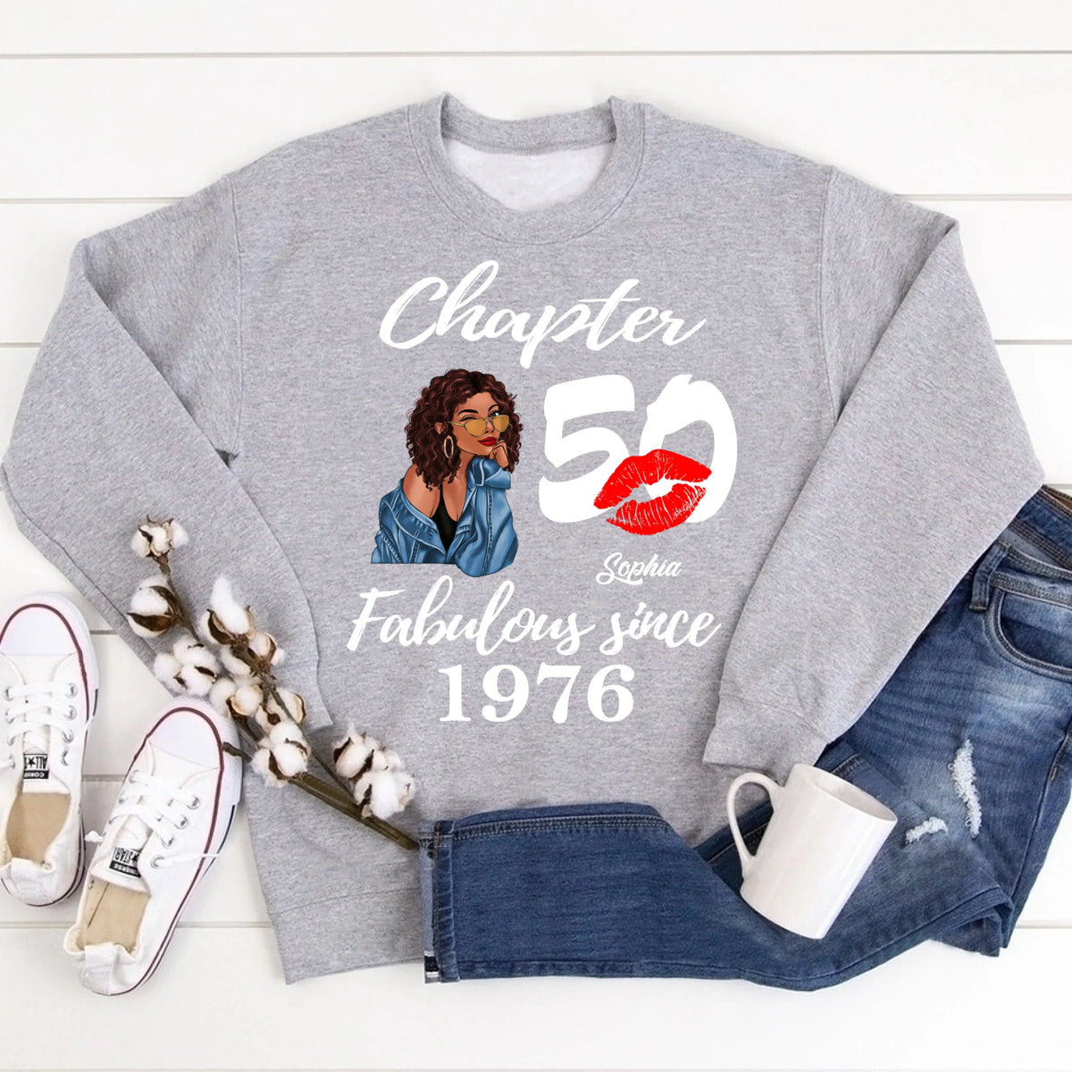 50th Birthday Shirts, Custom Birthday Shirts, Turning 50 Shirt, Gifts For Women Turning 50, 50 And Fabulous Shirt, 1976 Shirt, 50th Birthday Shirts For Her