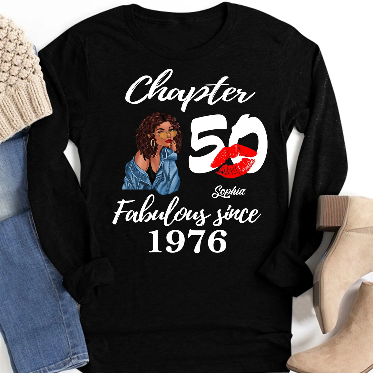50th Birthday Shirts, Custom Birthday Shirts, Turning 50 Shirt, Gifts For Women Turning 50, 50 And Fabulous Shirt, 1976 Shirt, 50th Birthday Shirts For Her