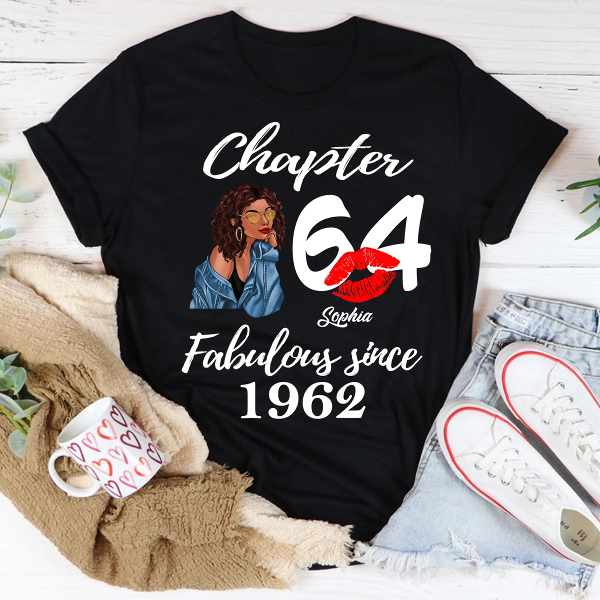 Custom Birthday Shirts, Chapter 64, Fabulous Since 1962 64th Birthday Unique T Shirt For Woman, Her Gifts For 64 Years Old, Turning 64 Birthday Cotton Shirt