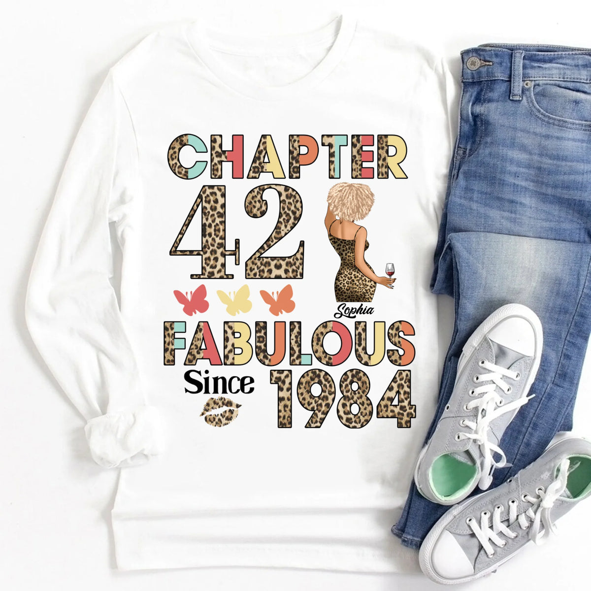 42nd birthday shirts for her, Personalised 42nd birthday gifts, 1984 t shirt, 42 and fabulous shirt, 42nd birthday shirt ideas, gift ideas 42nd birthday woman