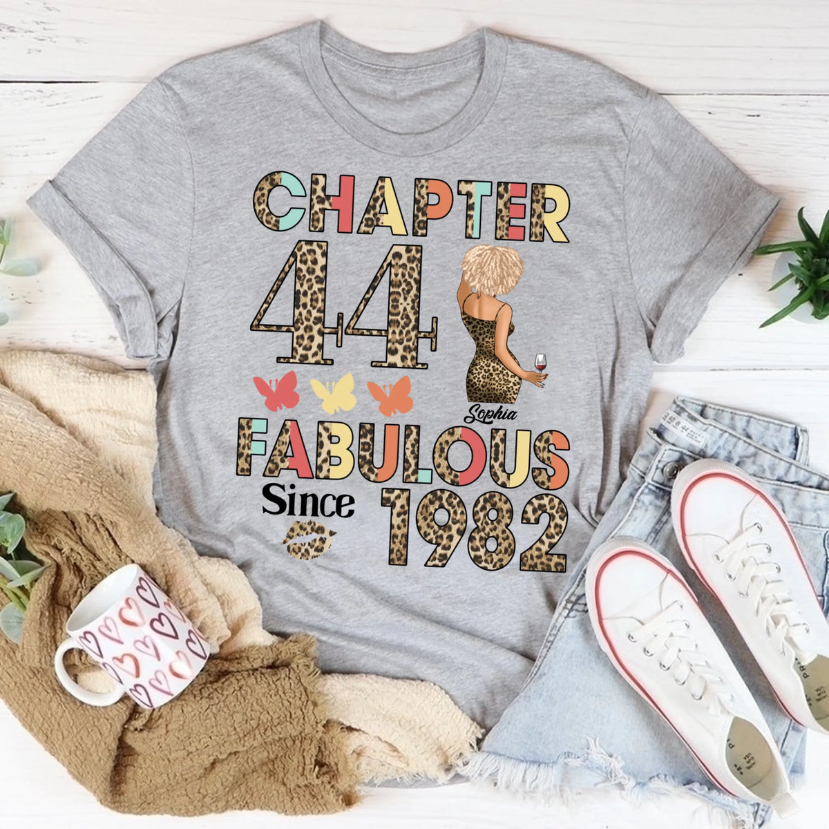 44th birthday shirts for her, Personalised 44th birthday gifts, 1982 t shirt, 44 and fabulous shirt, 44th birthday shirt ideas, gift ideas 44th birthday woman