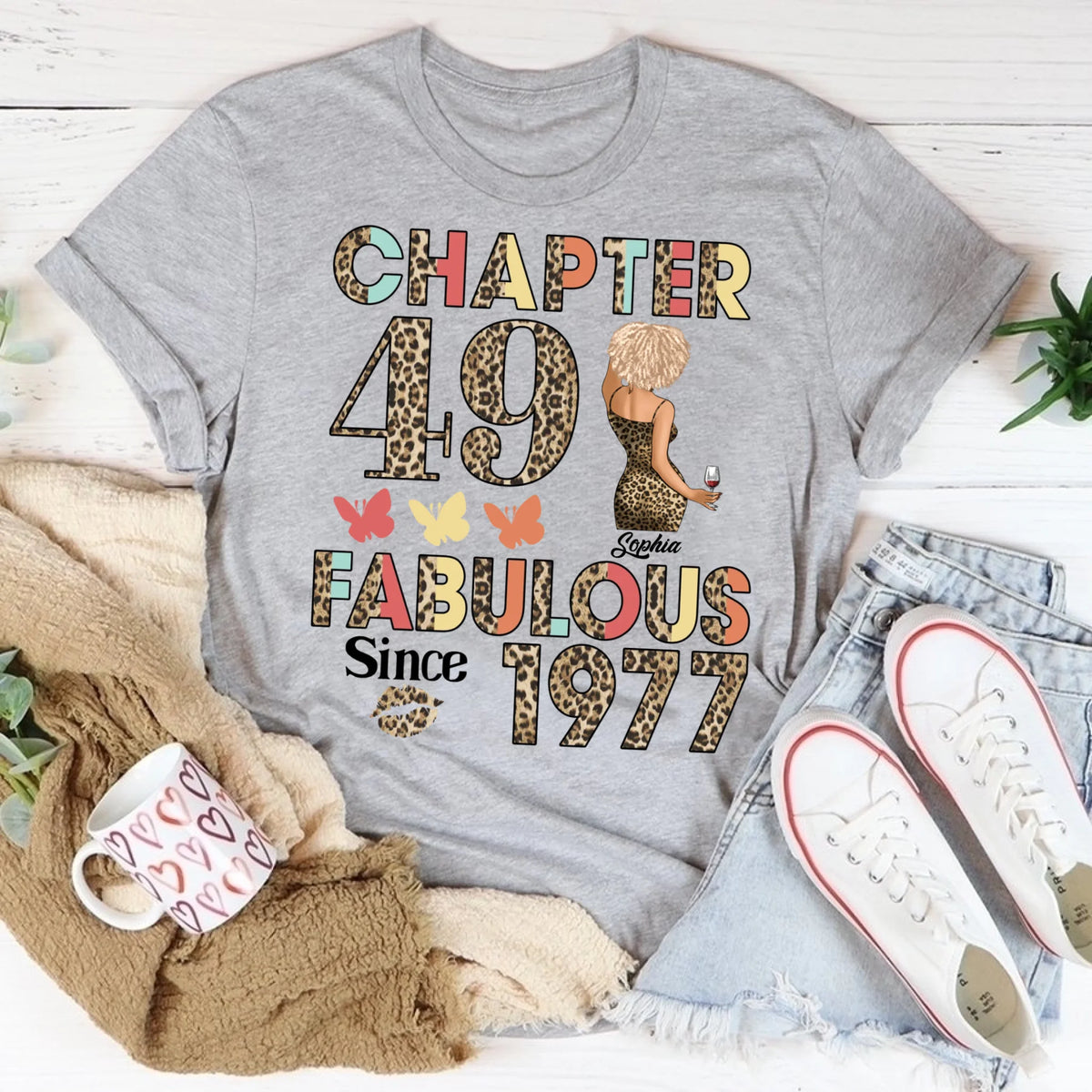 49th birthday shirts for her, Personalised 49th birthday gifts, 1977 t shirt, 49 and fabulous shirt, 49th birthday shirt ideas, gift ideas 49th birthday woman
