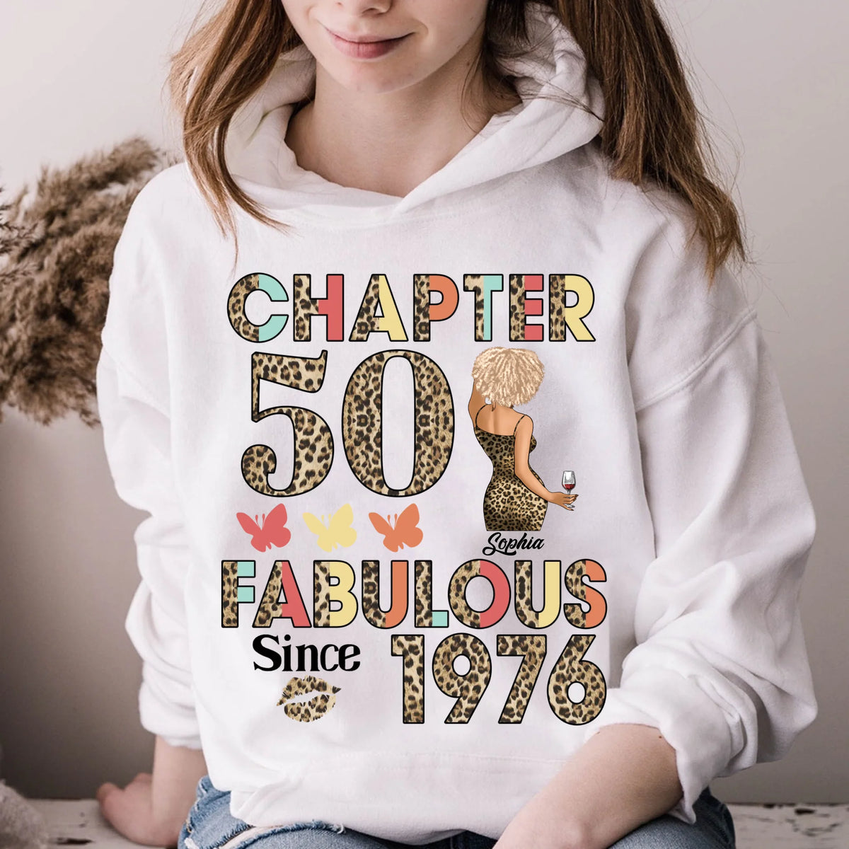 Chapter 50, Fabulous Since 1976 50th Birthday Unique T Shirt For Woman, Custom Birthday Shirt, Her Gifts For 50 Years Old , Turning 50 Birthday Cotton Shirt