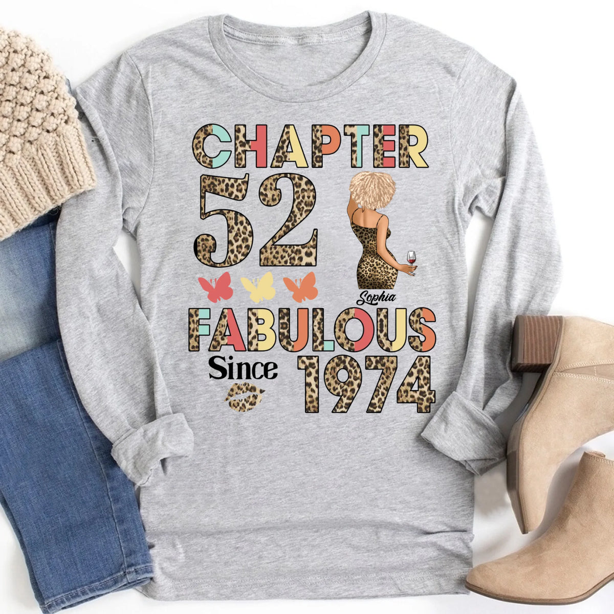 52nd Birthday Shirts For Her, Personalised 52nd Birthday Gifts, 1974 T Shirt, 52 And Fabulous Shirt, 52nd Birthday Shirt Ideas, Gift Ideas 52nd Birthday Woman