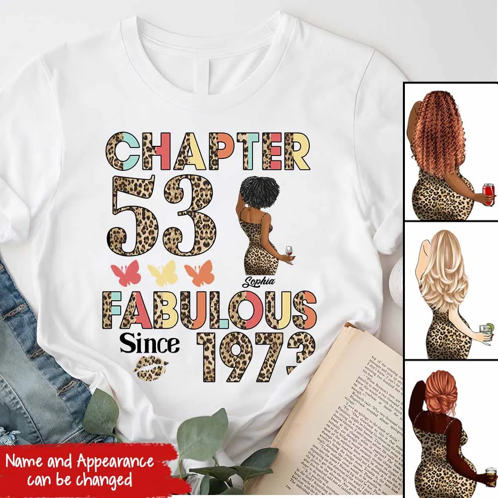 Chapter 53, Fabulous Since 1973 53th Birthday Unique T Shirt For Woman, Custom Birthday Shirt, Her Gifts For 53 Years Old , Turning 53 Birthday Cotton Shirt