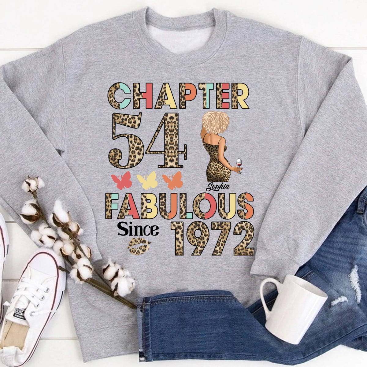 Chapter 54, Fabulous Since 1972 54th Birthday Unique T Shirt For Woman, Custom Birthday Shirt, Her Gifts For 54 Years Old , Turning 54 Birthday Cotton Shirt