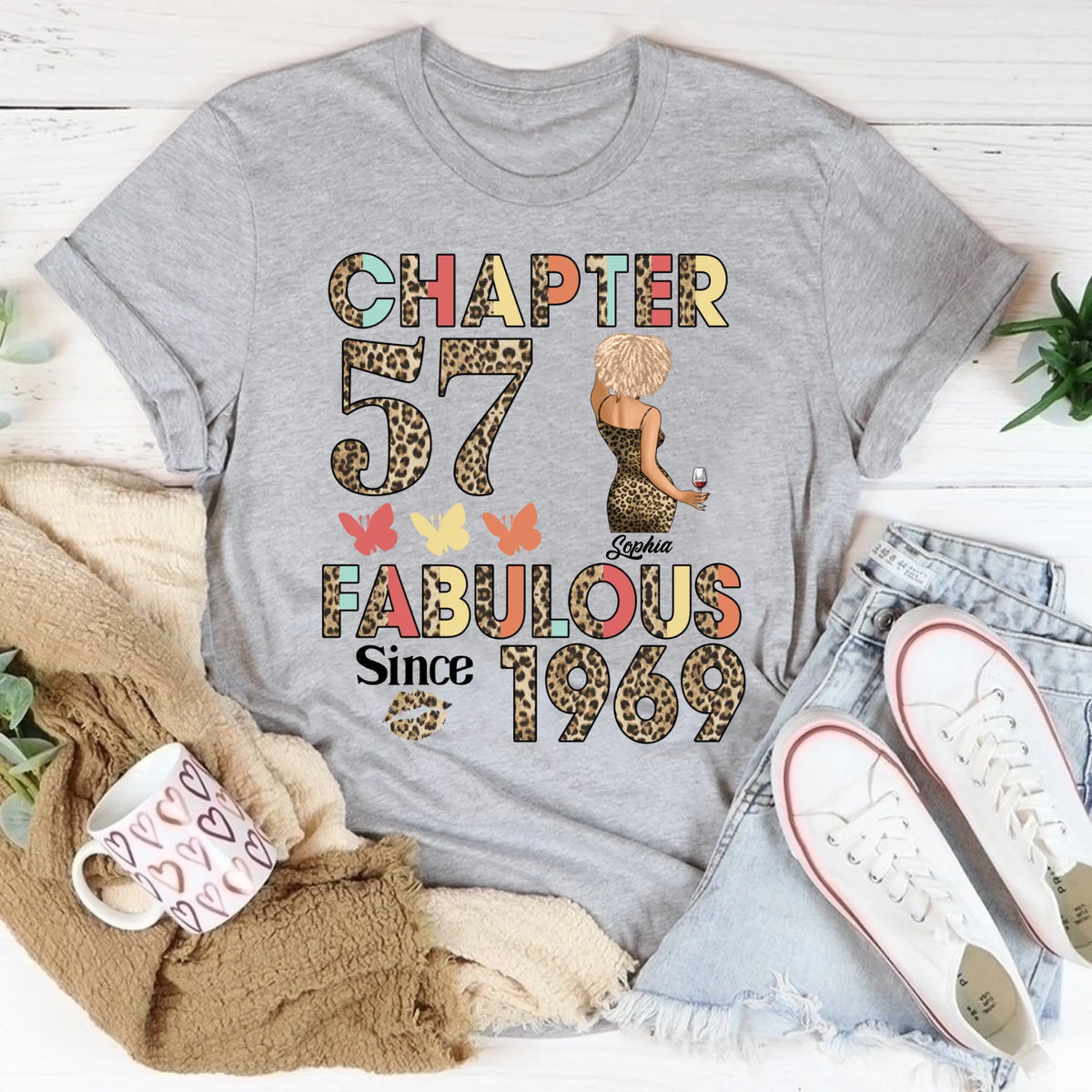 57th birthday shirts for her, Personalised 57th birthday gifts, 1969 t shirt, 57 and fabulous shirt, 57th birthday shirt ideas, gift ideas 57th birthday woman