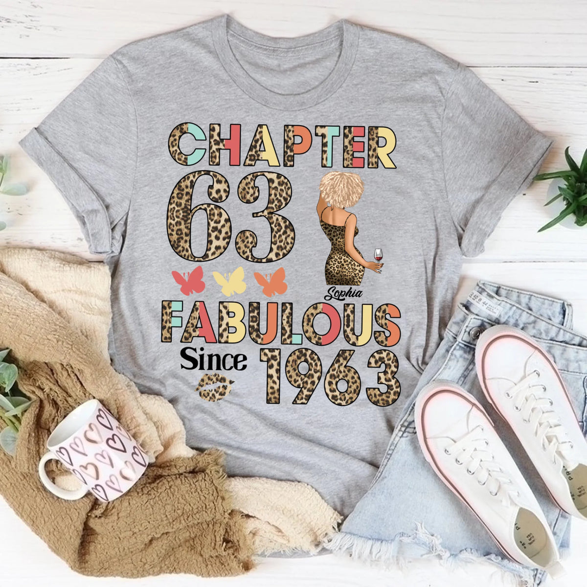 63rd Birthday Shirts, Custom Birthday Shirts, Turning 63 Shirt For Women, Turning 63 And Fabulous Shirt, 1963 Shirt, Best Gifts For Women Turning 63