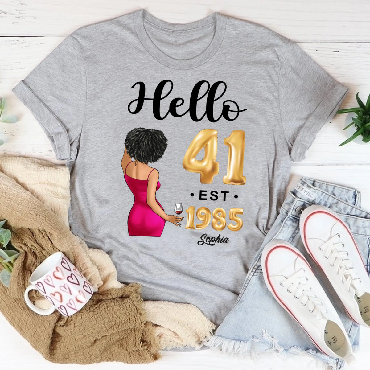 41st birthday shirts for her, Personalised 41st birthday gifts, 1985 t shirt, 41 and fabulous shirt, 41st birthday shirt ideas, gift ideas 41st birthday woman