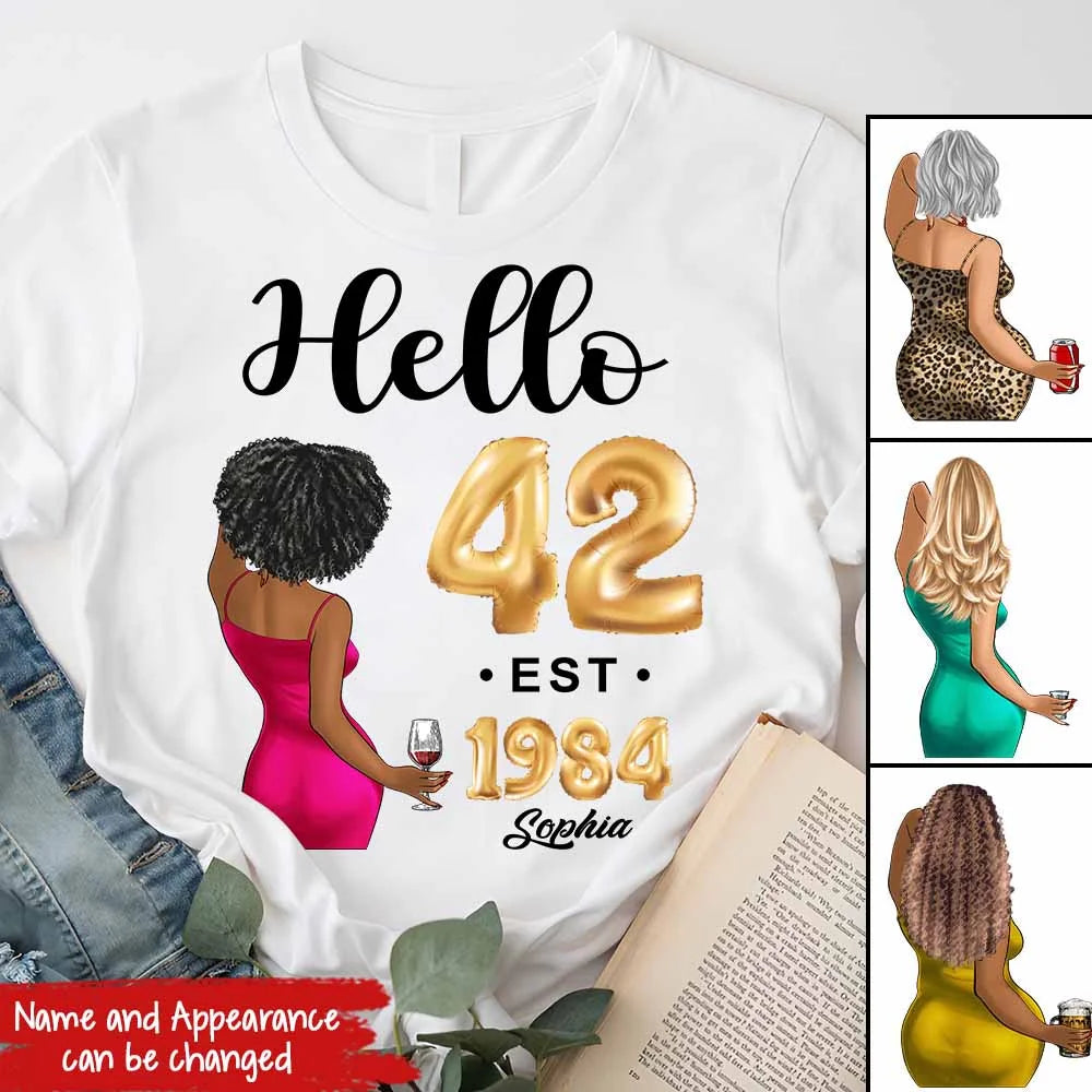 42nd birthday shirts for her, Personalised 42nd birthday gifts, 1984 t shirt, 42 and fabulous shirt, 42nd birthday shirt ideas, gift ideas 42nd birthday woman