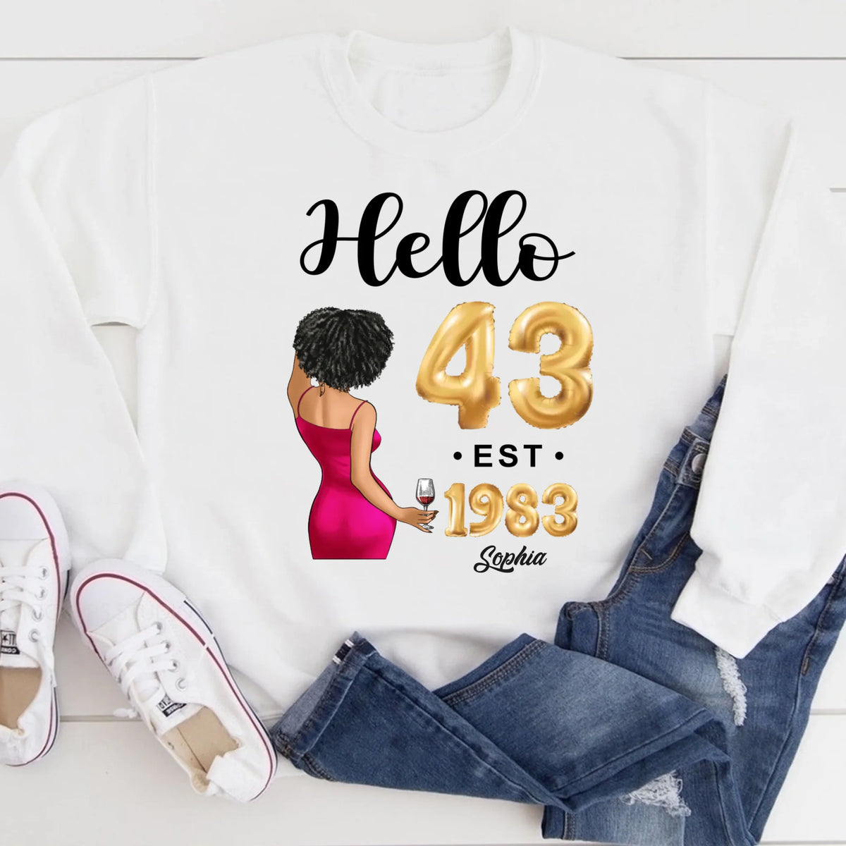 43rd birthday shirts for her, Personalised 43rd birthday gifts, 1983 t shirt, 43 and fabulous shirt, 43rd birthday shirt ideas, gift ideas 43rd birthday woman
