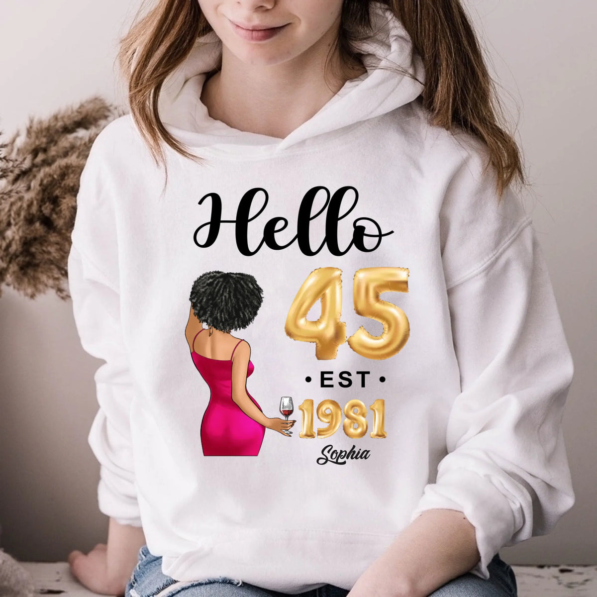 45th birthday shirts for her, Personalised 45th birthday gifts, 1981 t shirt, 45 and fabulous shirt, 45th birthday shirt ideas, gift ideas 45th birthday woman