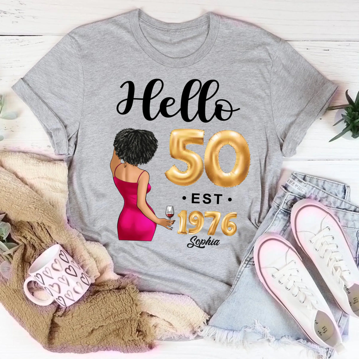 50th Birthday Shirts, Custom Birthday Shirts, Turning 50 Shirt, Gifts For Women Turning 50, 50 And Fabulous Shirt, 1976 Shirt, 50th Birthday Shirts For Her