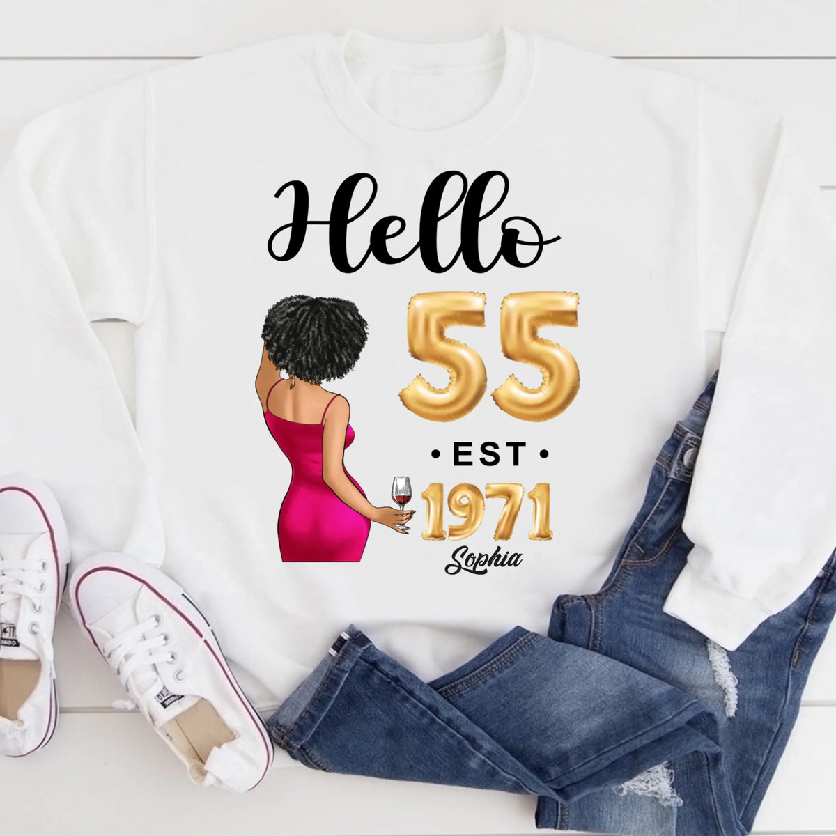 55th birthday shirts for her, Personalised 55th birthday gifts, 1971 t shirt, 55 and fabulous shirt, 55th birthday shirt ideas, gift ideas 55th birthday woman