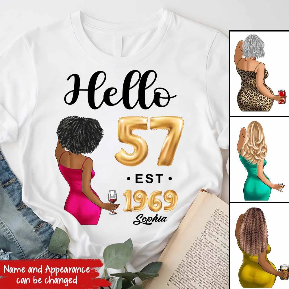 57th birthday shirts for her, Personalised 57th birthday gifts, 1969 t shirt, 57 and fabulous shirt, 57th birthday shirt ideas, gift ideas 57th birthday woman