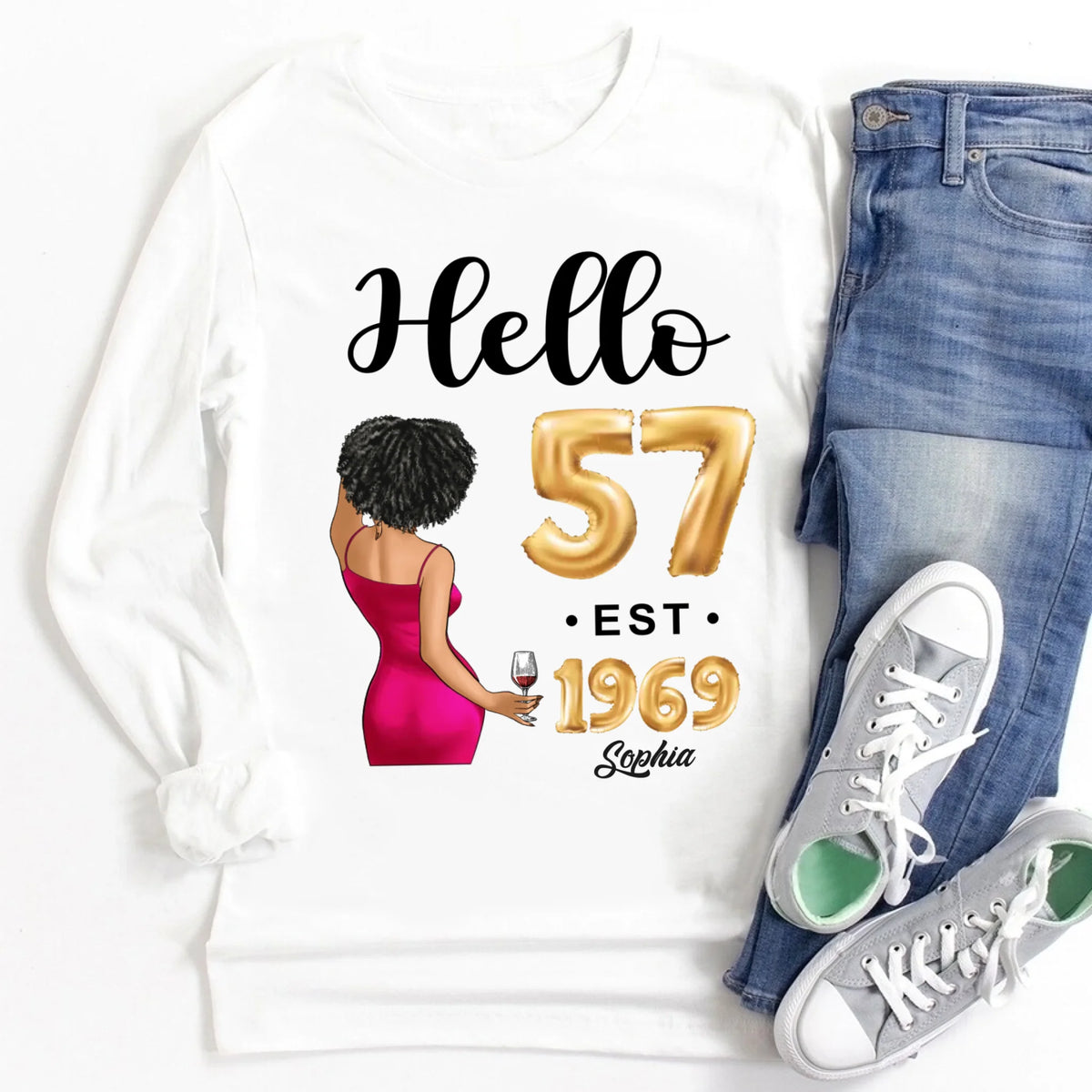 57th birthday shirts for her, Personalised 57th birthday gifts, 1969 t shirt, 57 and fabulous shirt, 57th birthday shirt ideas, gift ideas 57th birthday woman